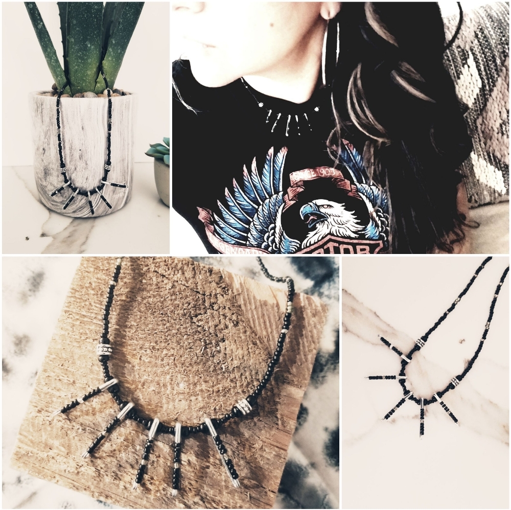 Handmade Safety Pin Necklace - Picture 6 of 12